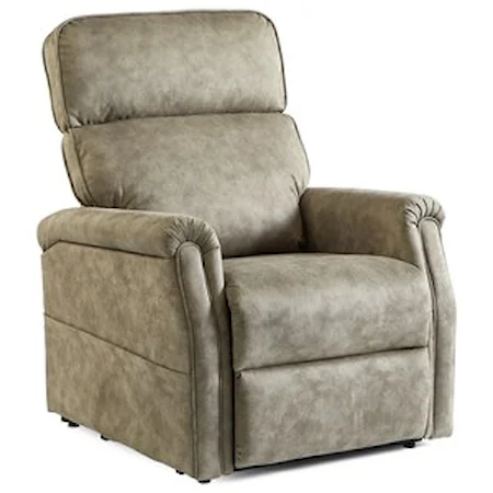 Transitional Power Lift Recliner with USB Port and Side Pocket